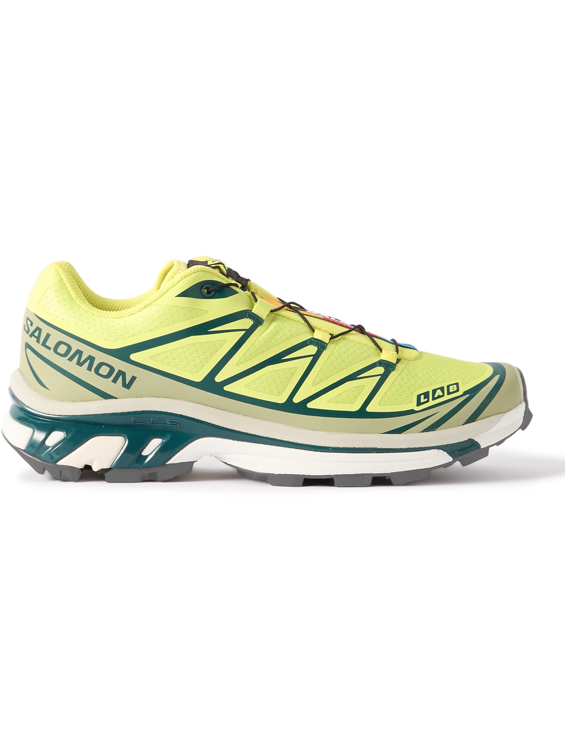 Salomon Xt-6 Mesh And Rubber Sneakers In Yellow