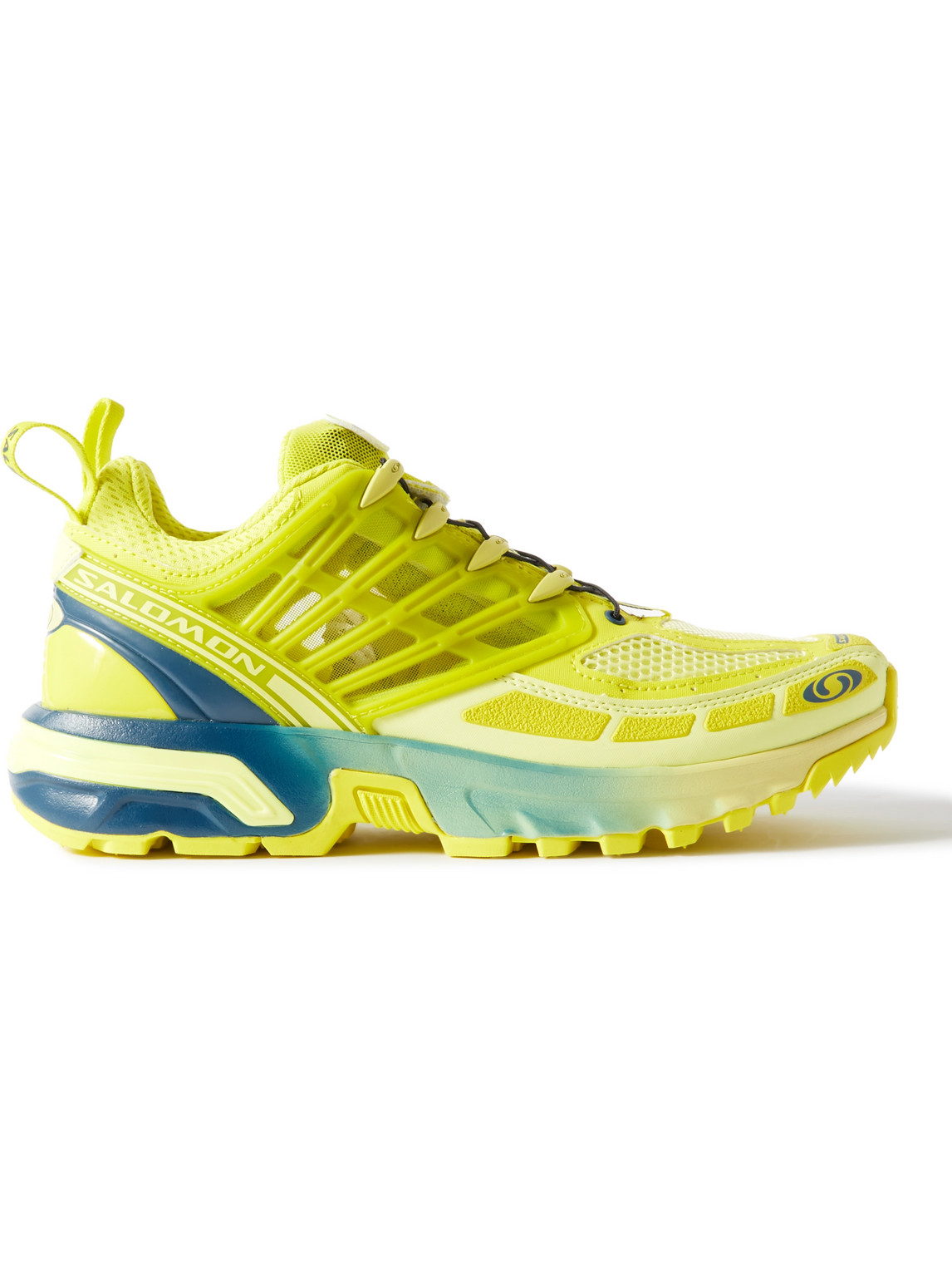 Shop Salomon Acs Pro Mesh And Rubber Sneakers In Yellow