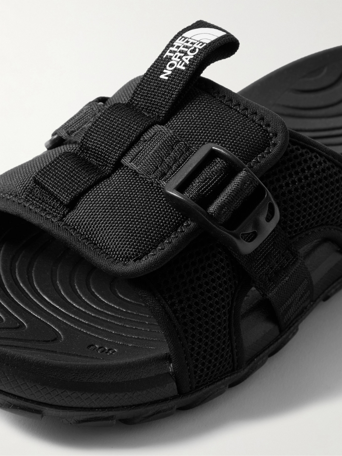 Shop The North Face Explore Camp Canvas, Mesh And Rubber Slides In Black