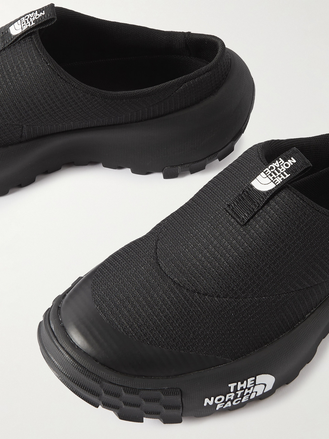 Shop The North Face Never Stop Rubber-trimmed Recycled-ripstop Mules In Black