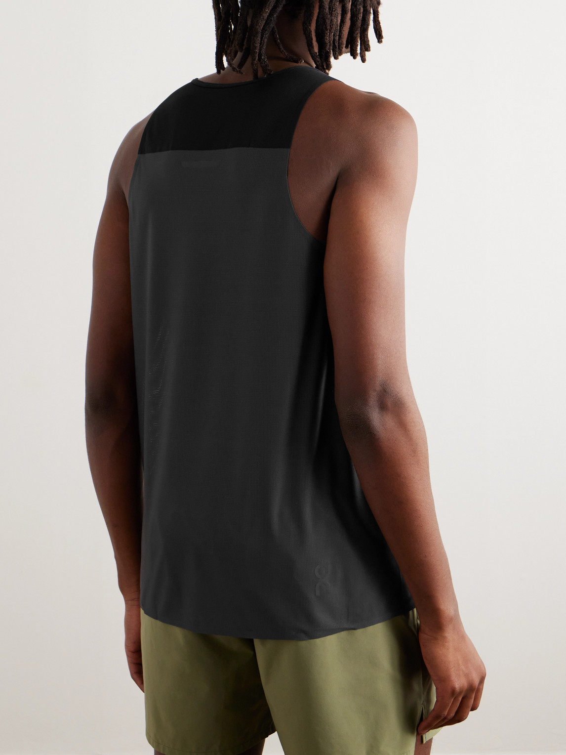 Shop On Performance Stretch Recycled-jersey Tank Top In Black