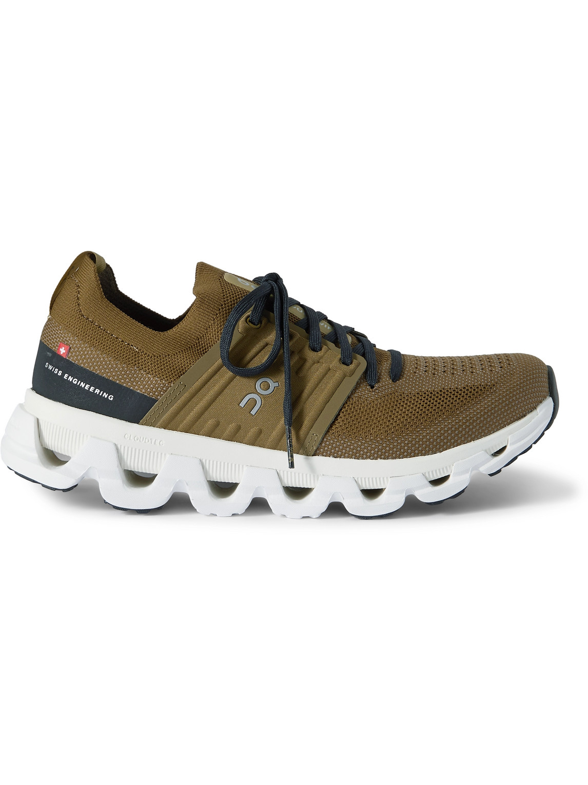 ON CLOUDSWIFT 3 RUBBER-TRIMMED STRETCH-KNIT RUNNING SNEAKERS