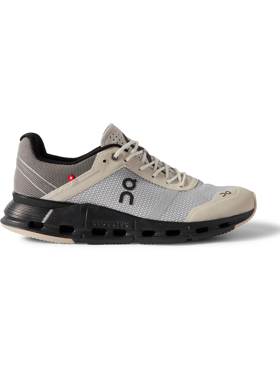 On Cloudnova Z5 Rush Rubber-trimmed Recycled-mesh Sneakers In Gray