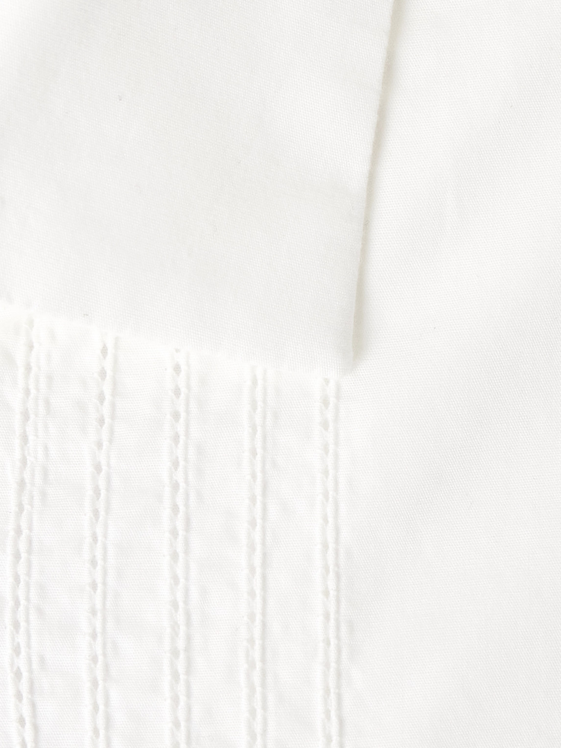 Shop Mr P Cutaway-collar Embroidered Cotton-poplin Tuxedo Shirt In White