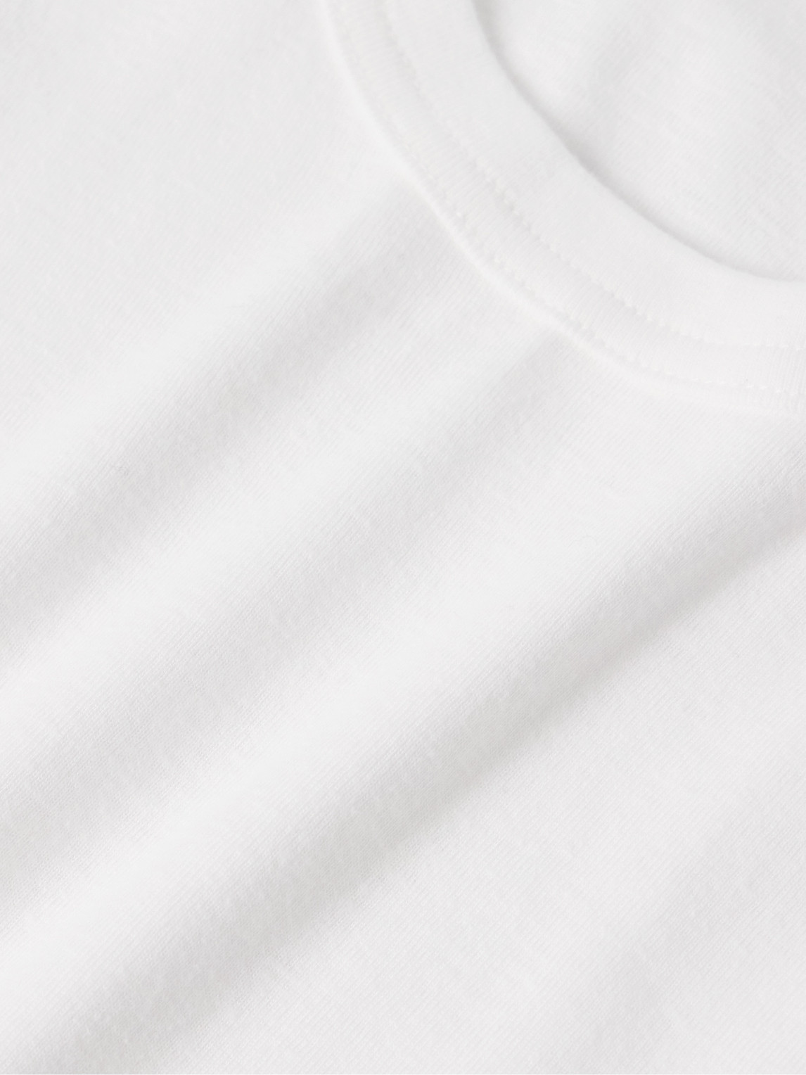 Shop Visvim Sublig Three-pack Cotton-blend Jersey Tank Tops In White