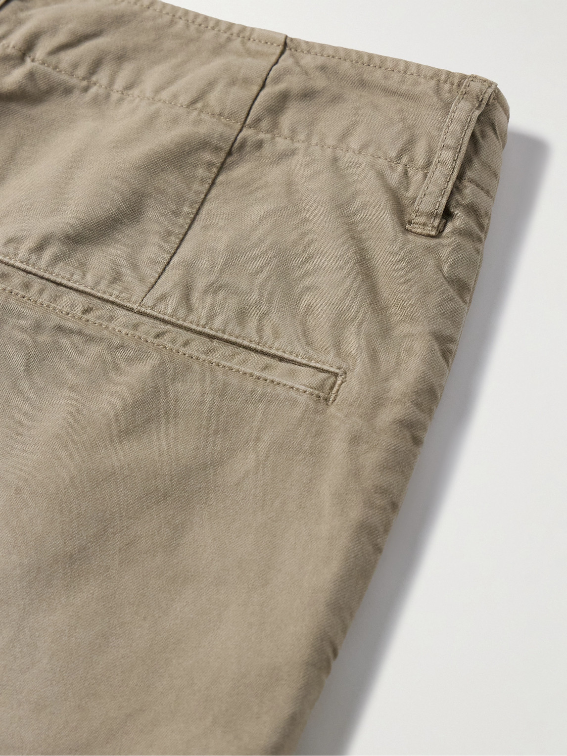 Shop Visvim Field Straight-leg Garment-dyed Cotton-twill Trousers In Neutrals