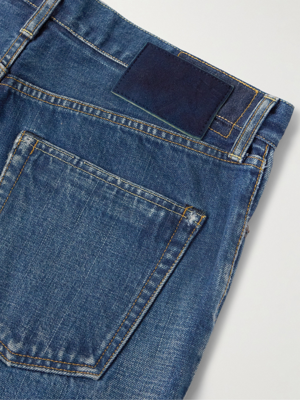 Shop Visvim Social Sculpture 21 Slim-fit Straight-leg Jeans In Blue