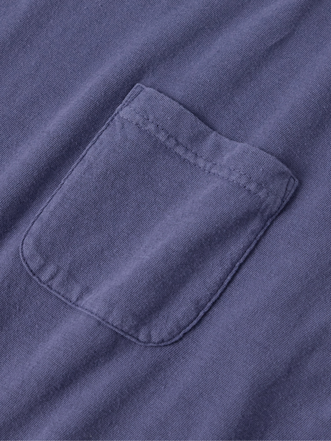 Shop Visvim Jumbo Garment-dyed Cotton-blend Jersey T-shirt In Blue