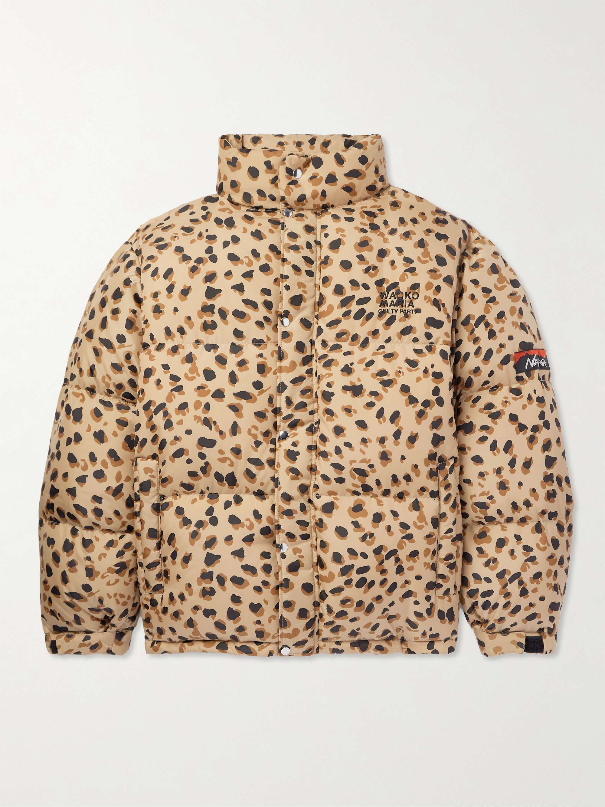 WACKO MARIA + Nanga Logo-Embroidered Leopard-Print Quilted Shell Down Jacket  for Men | MR PORTER