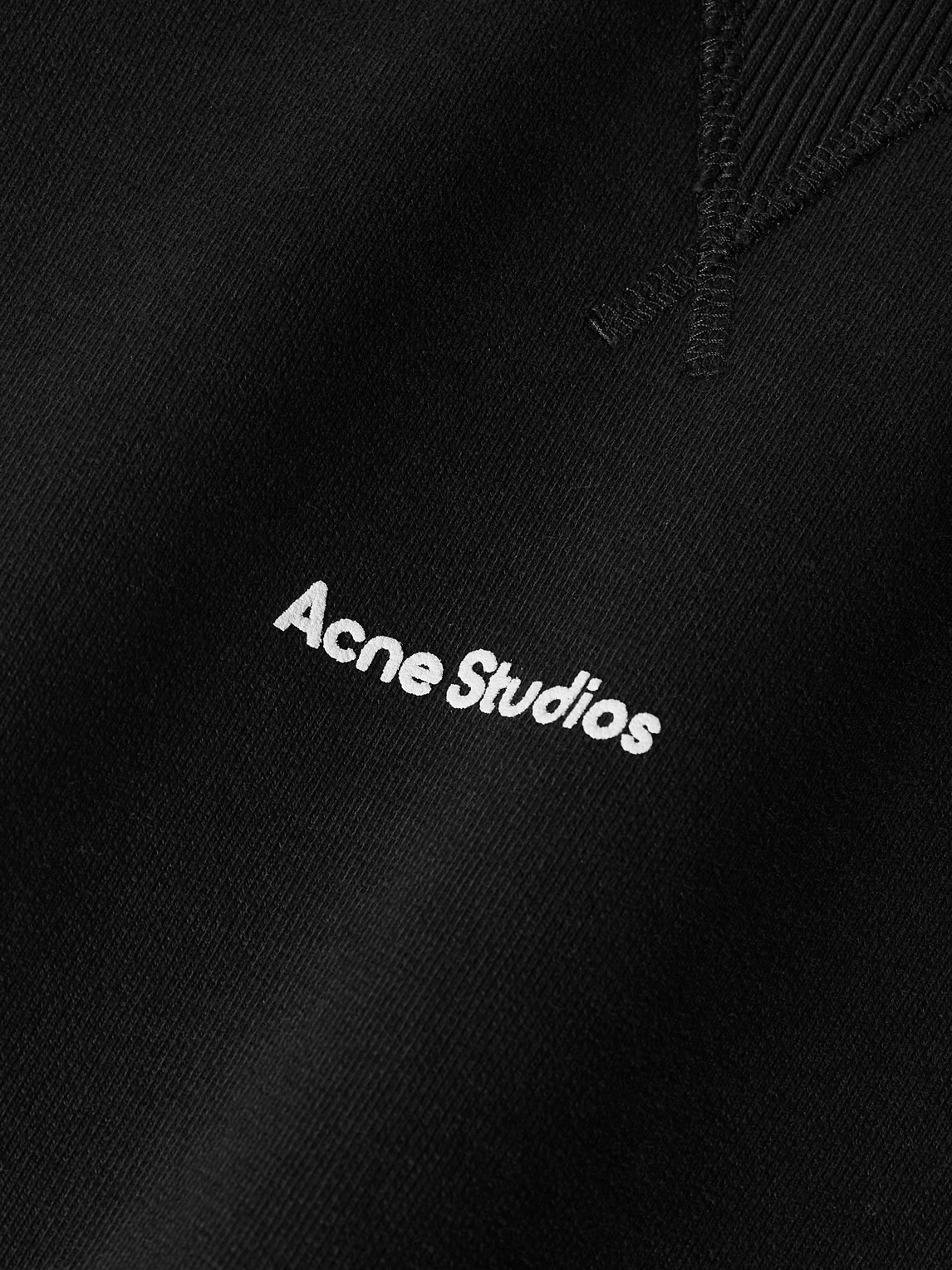 Shop Acne Studios Stamp Logo-print Cotton-jersey Sweatshirt In Black