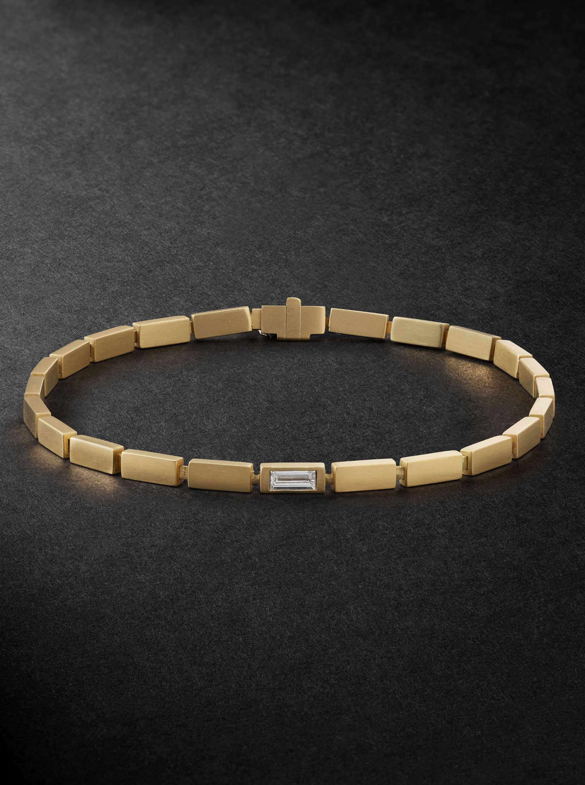 Ileana Makri Waterfall 18-karat Gold Diamond Bracelet In Burgundy