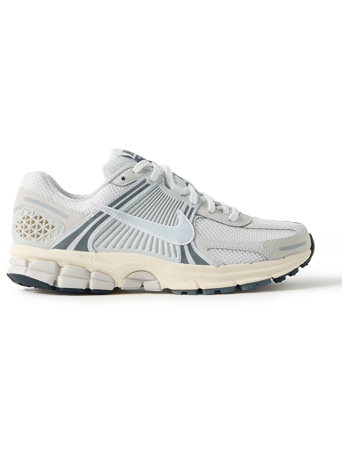 Shop Nike Zoom Vomero 5 Faux Leather And Rubber-trimmed Mesh Sneakers In Gray