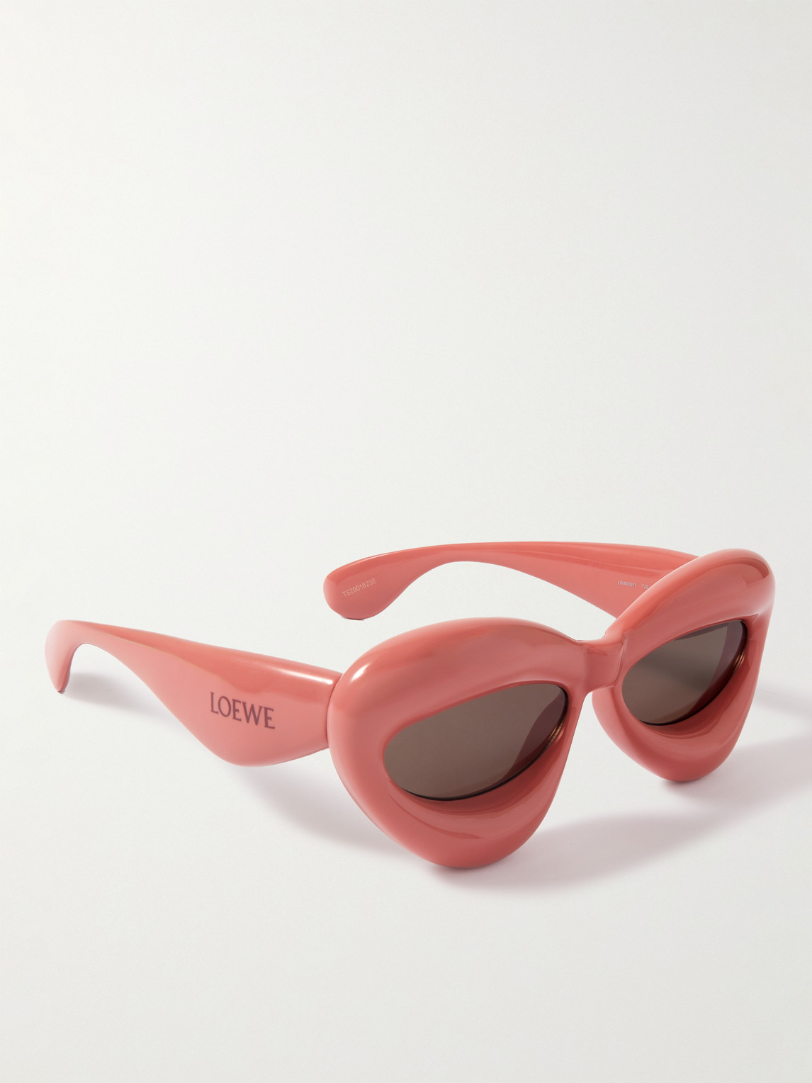 Shop Loewe Inflated Round-frame Acetate Sunglasses In Pink