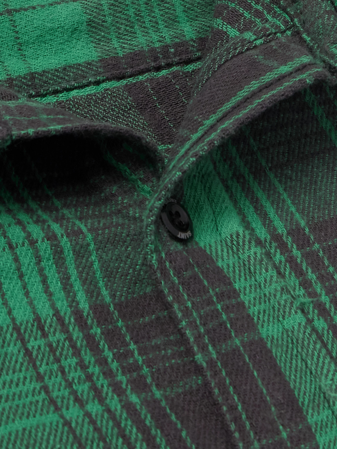 Shop Saint Mxxxxxx Distressed Checked Cotton-flannel Shirt In Green