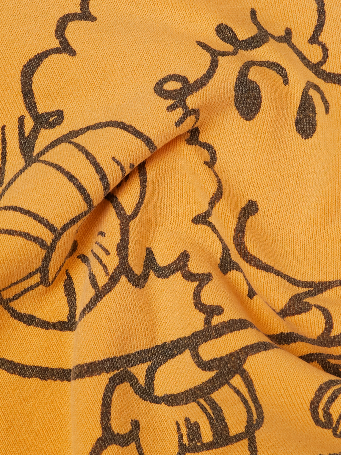 Shop Saint Mxxxxxx Distressed Printed Cotton-jersey Sweatshirt In Yellow