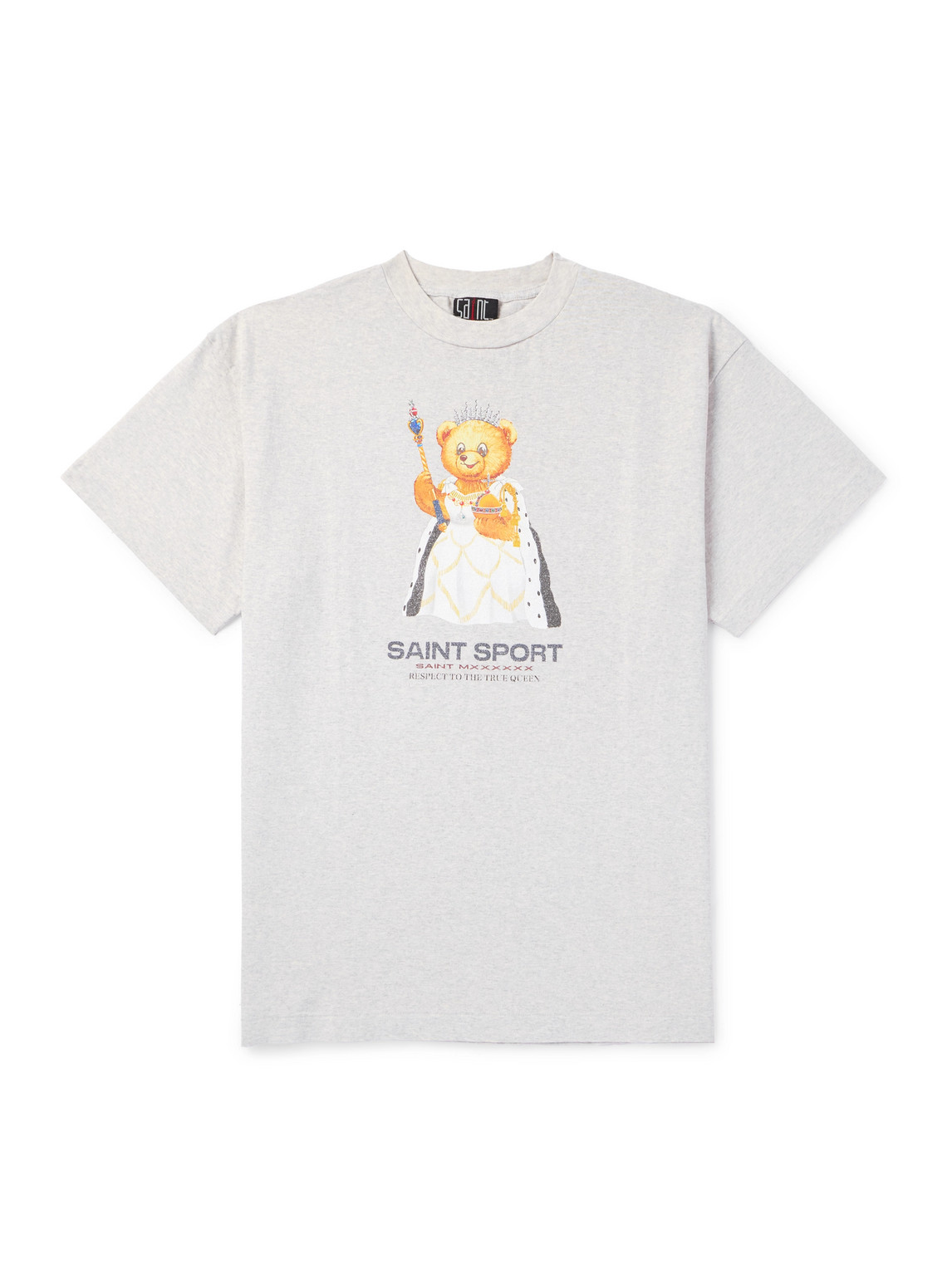 Saint Mxxxxxx Printed Cotton-jersey T-shirt In Gray