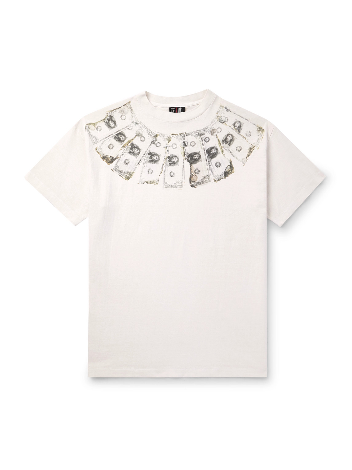 Saint Mxxxxxx A Future To Last Forever Printed Cotton-jersey T-shirt In Neutrals