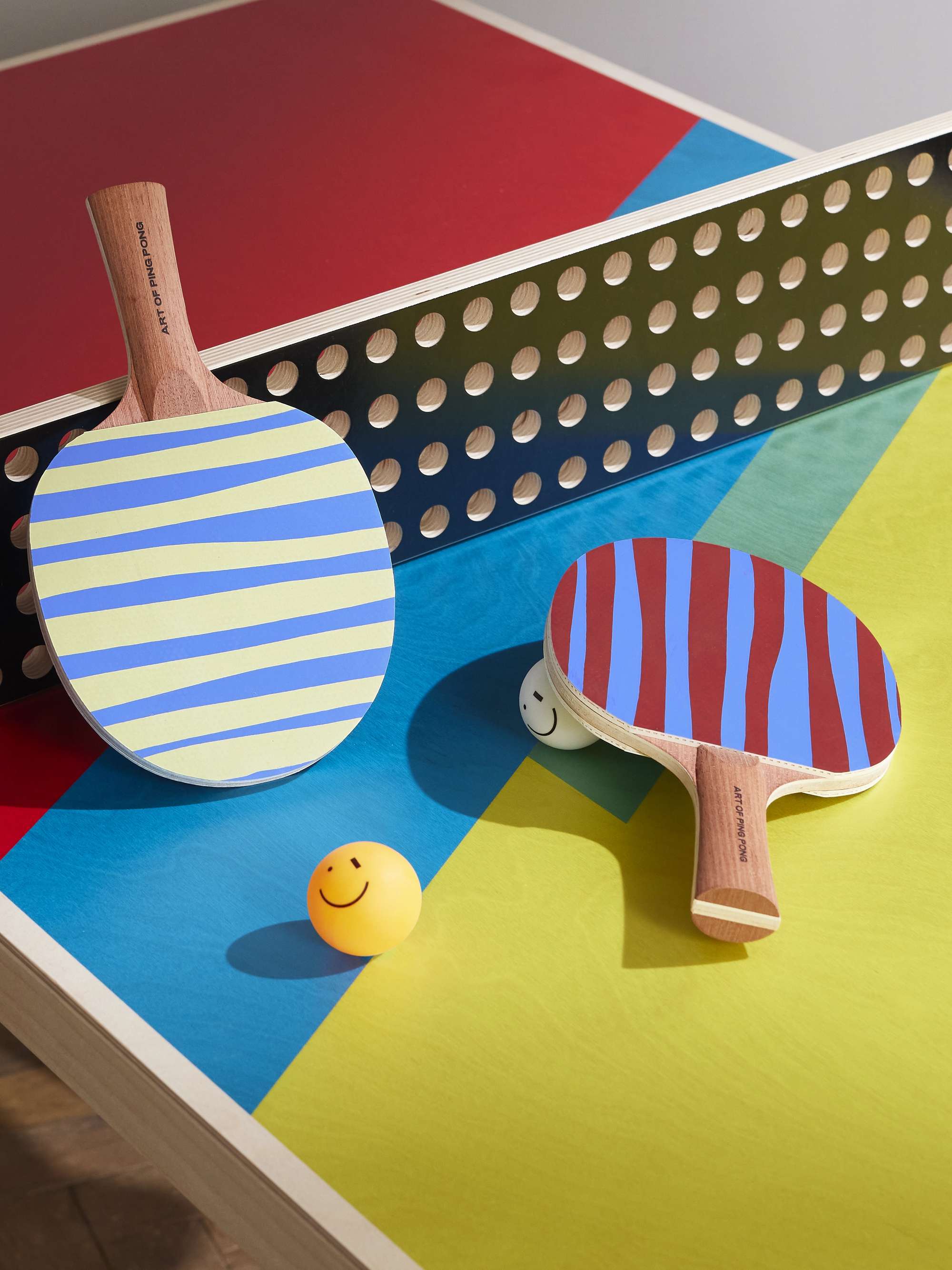 Multi ArtNet Stripes Printed Ping Pong Set | THE ART OF PING PONG | MR ...