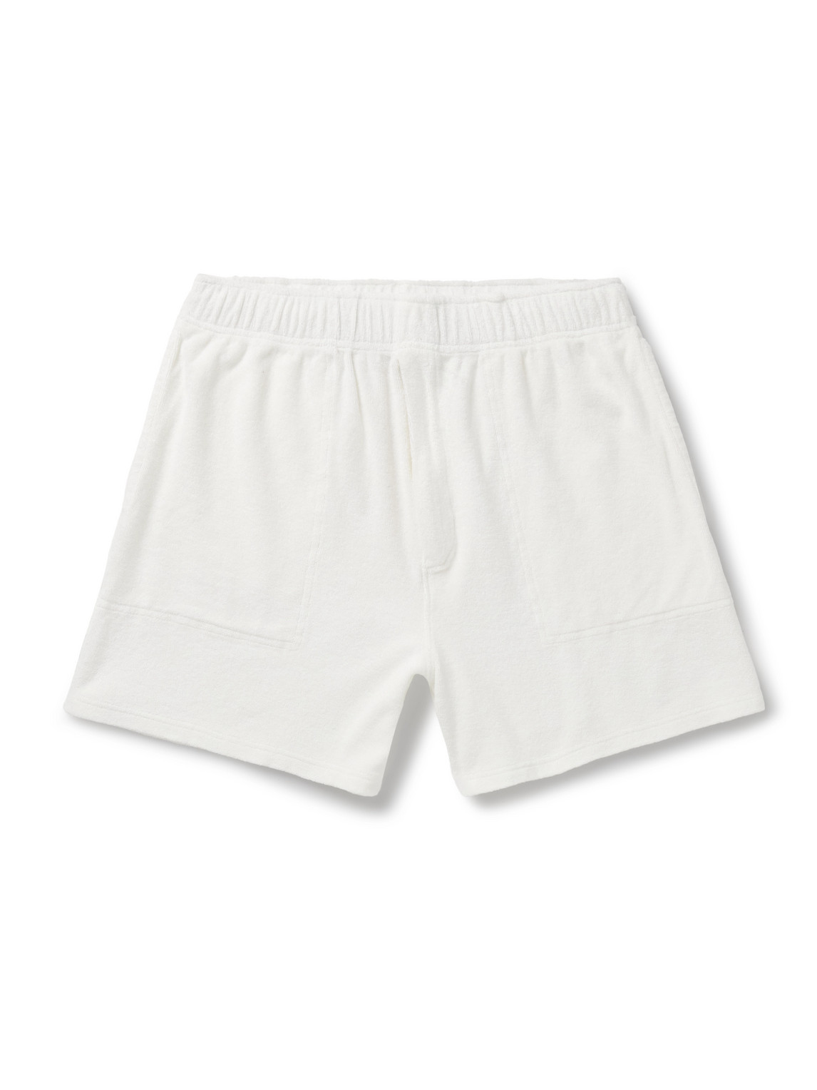 Bode Boston Straight-leg Cotton-blend Terry Shorts In White