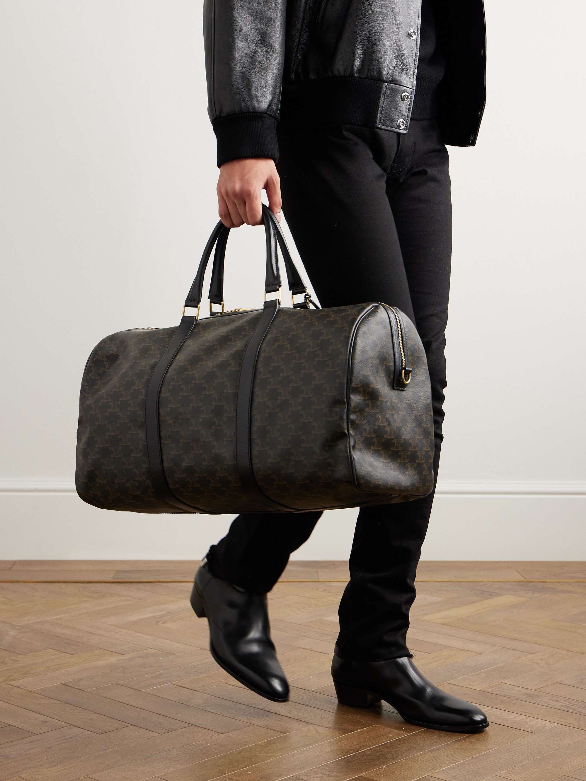 CELINE HOMME Sac De Voyage Leather-Trimmed Printed Coated-Canvas Weekend  Bag for Men | MR PORTER
