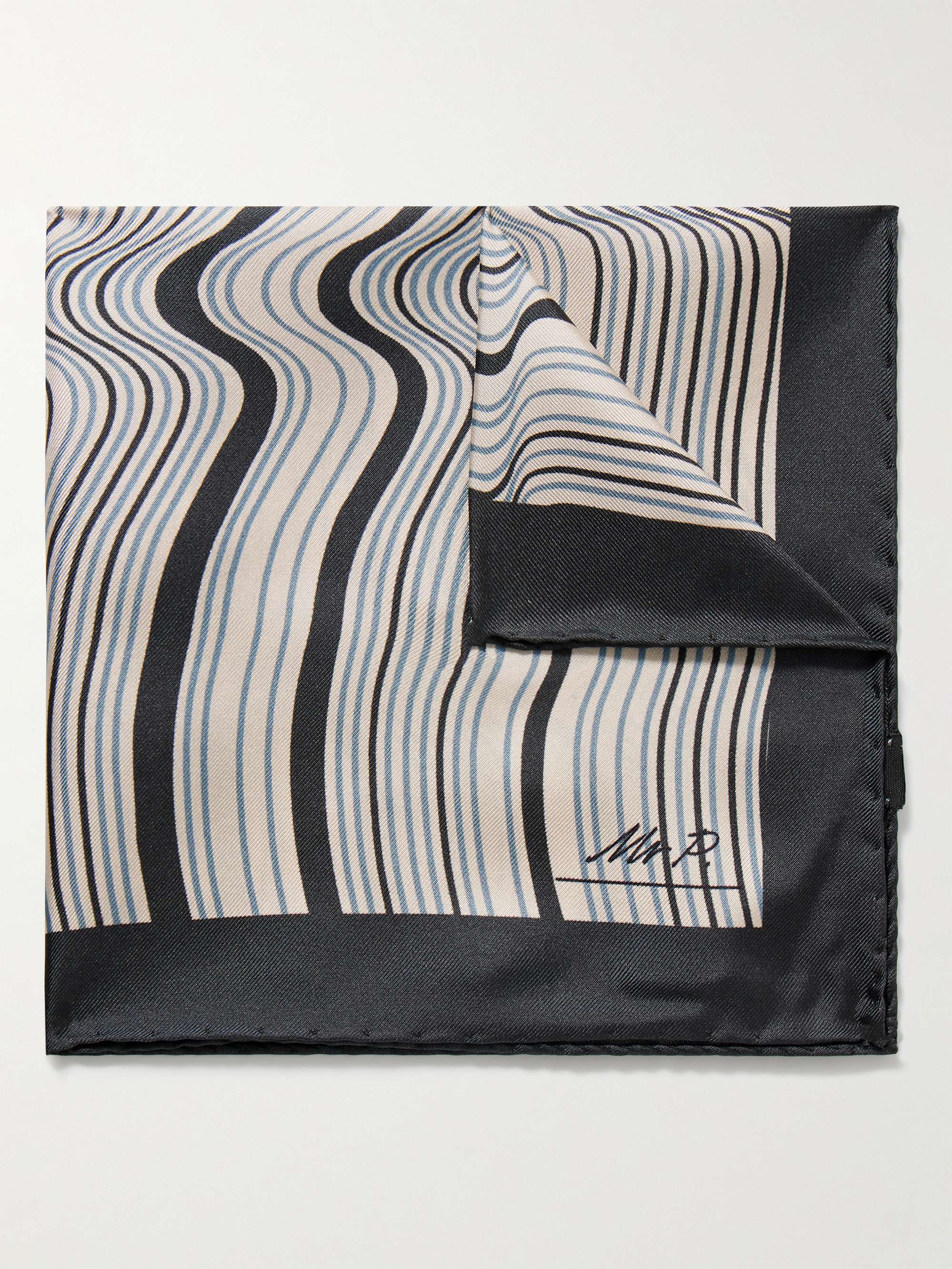 MR P. Striped Silk-Twill Pocket Square for Men | MR PORTER