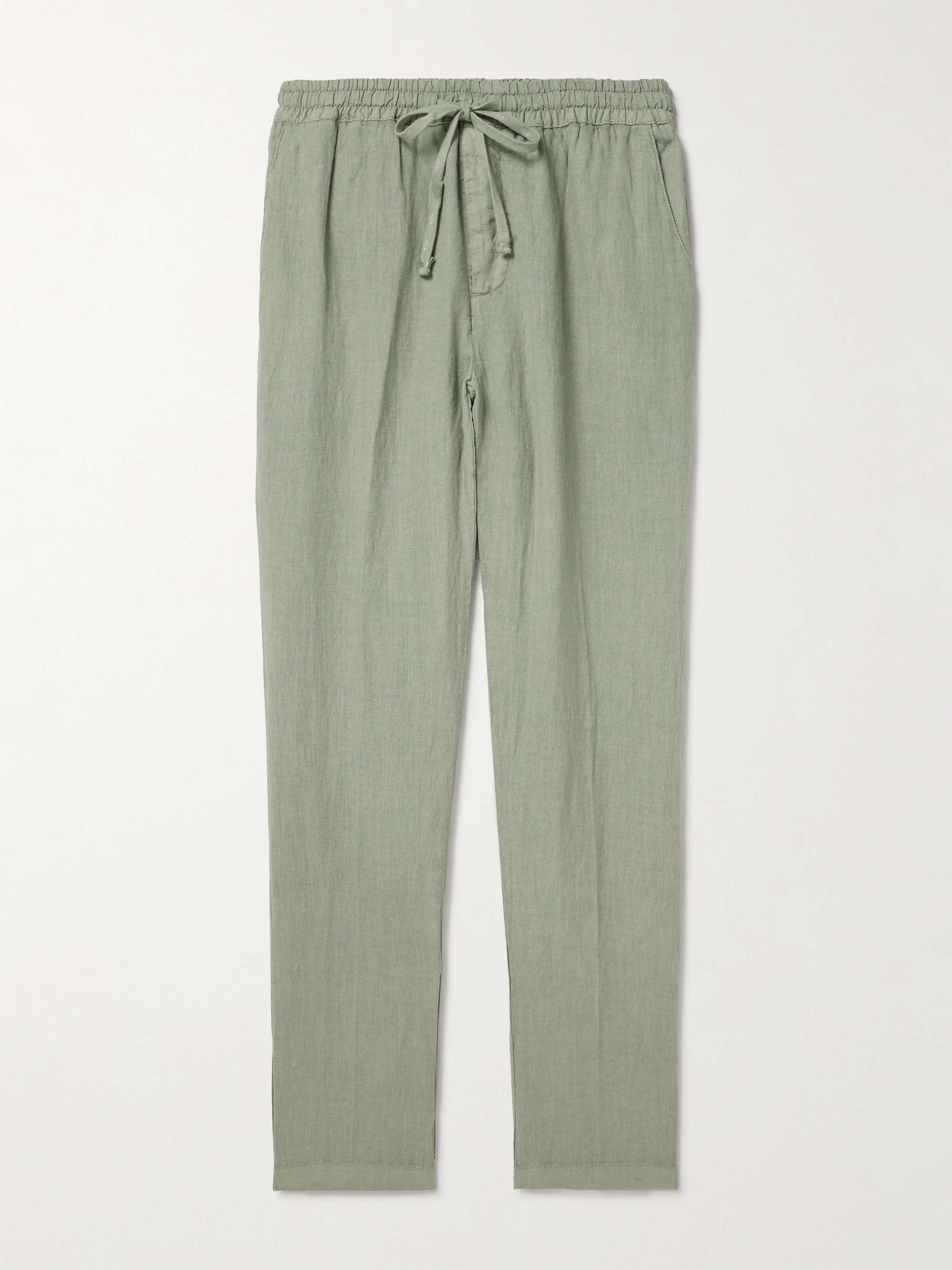 ALTEA Tapered Linen Drawstring Trousers for Men | MR PORTER