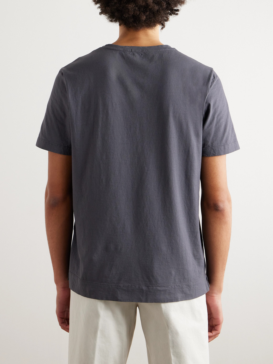 Shop Massimo Alba Panarea Cotton-jersey T-shirt In Gray