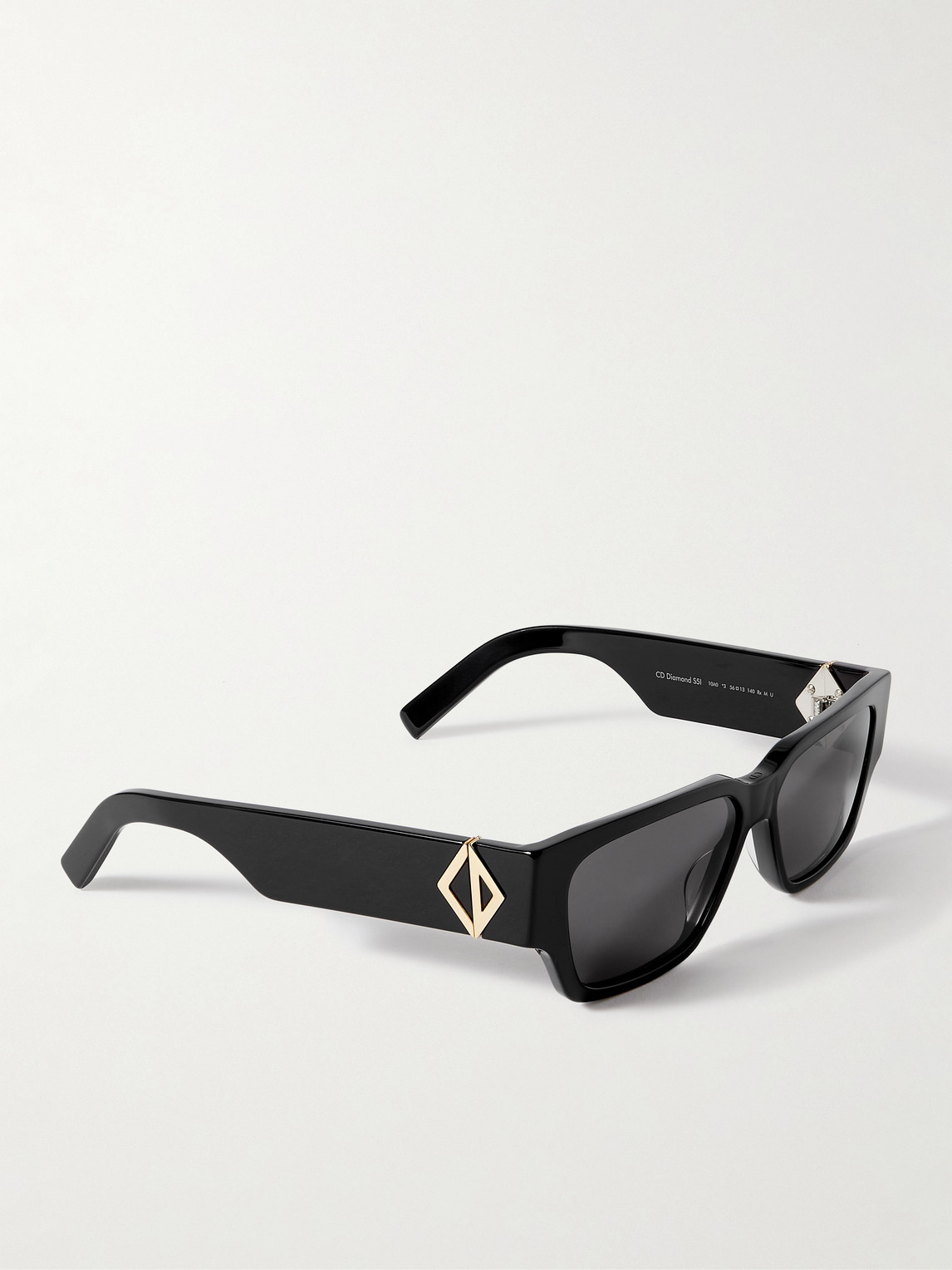 Shop Dior Cd Diamond S5i D-frame Acetate And Silver-tone Sunglasses In Black