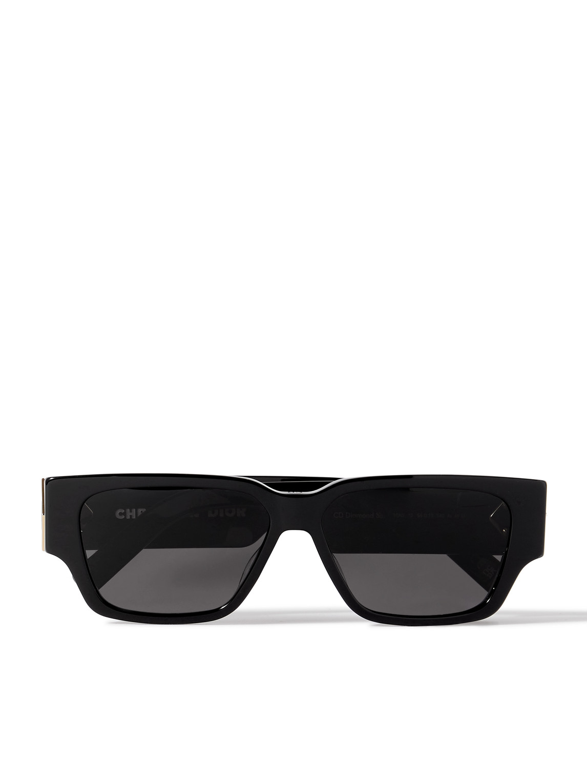 Dior Cd Diamond S5i D-frame Acetate And Silver-tone Sunglasses In Black