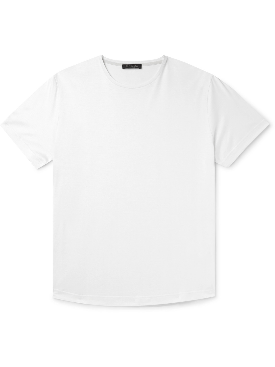 Loro Piana Babies' Slim-fit Cotton-jersey T-shirt In White