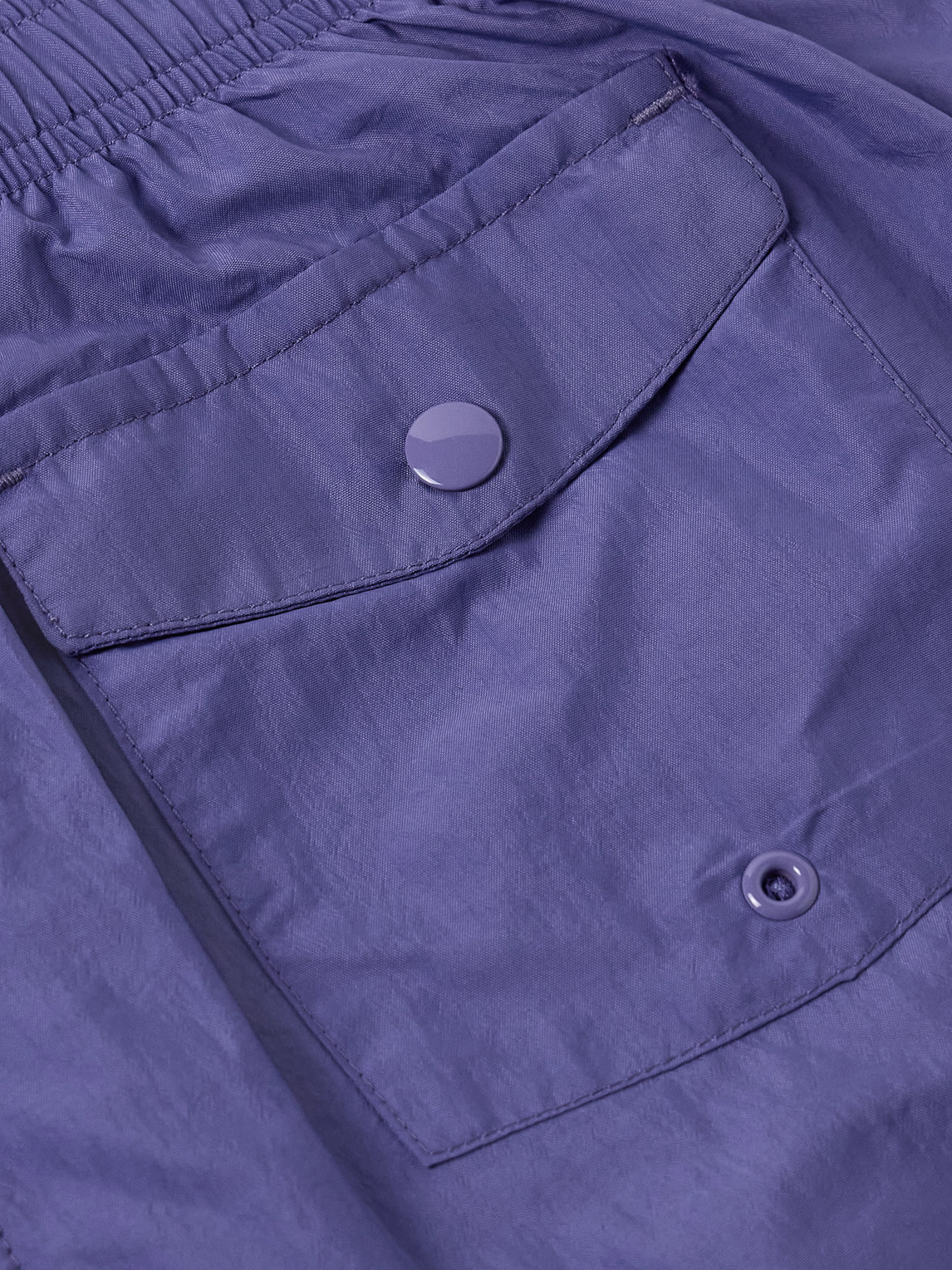 Shop Noah Straight-leg Mid-length Logo-appliquéd Swim Shorts In Purple