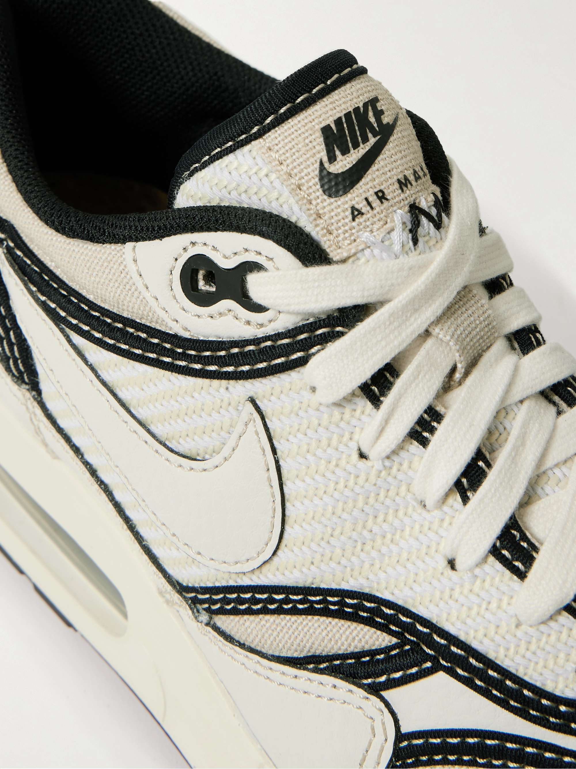 NIKE World Make Air Max 1 '86 Leather-Trimmed Canvas and Mesh Sneakers for  Men | MR PORTER