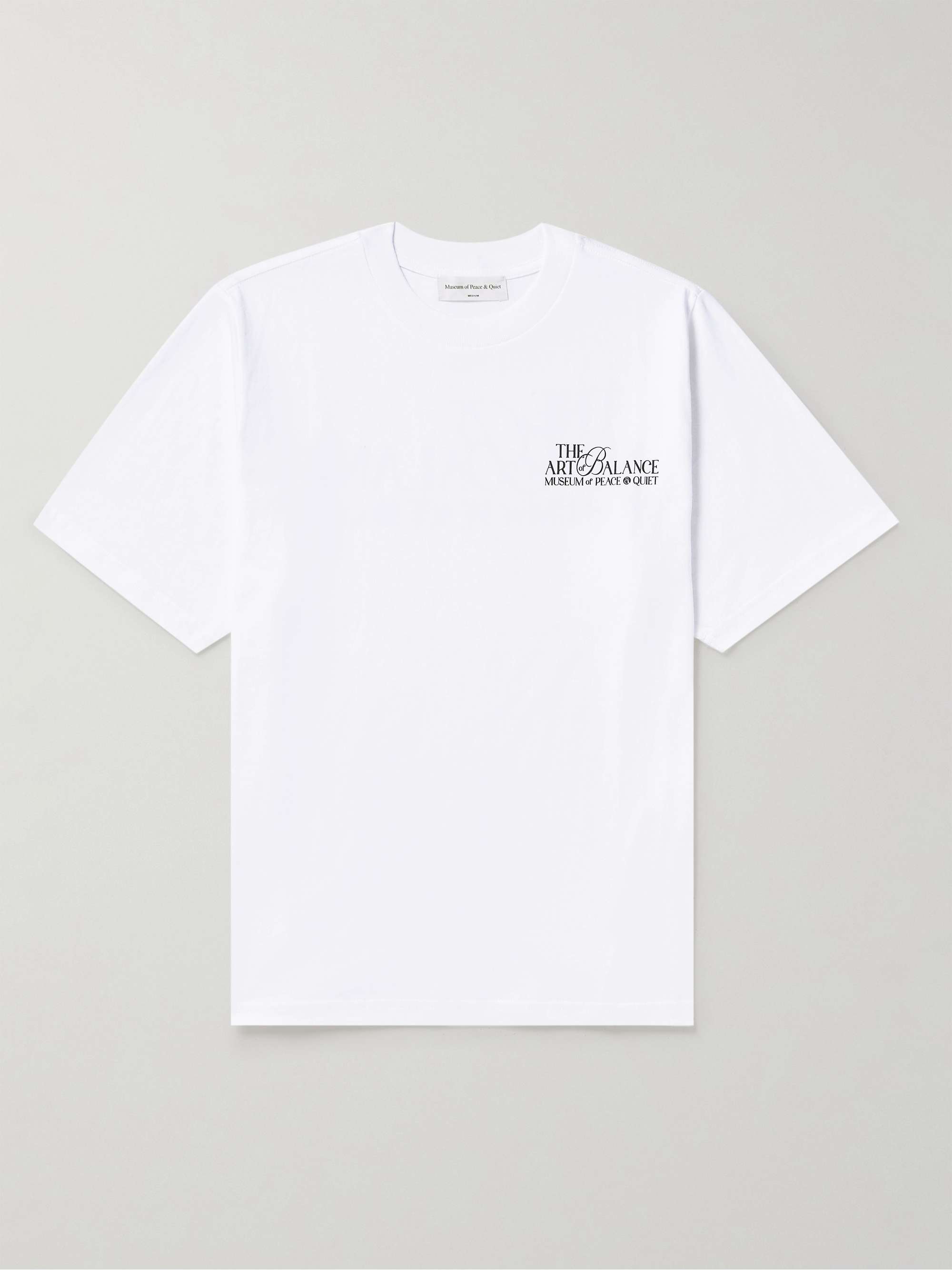 MUSEUM OF PEACE & QUIET Art of Balance Logo-Print Cotton-Jersey T-Shirt ...