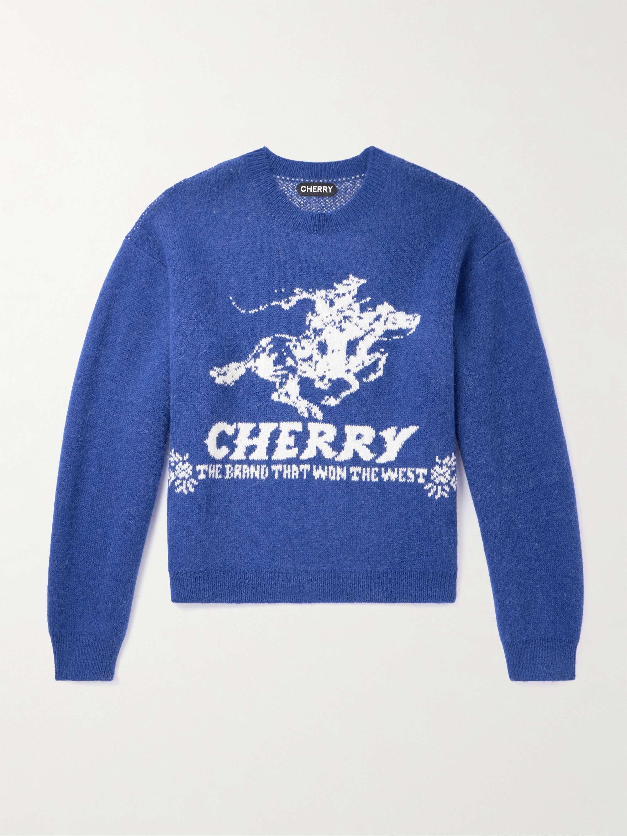 CHERRY LOS ANGELES Intarsia-Knit Alpaca-Blend Sweater for Men | MR PORTER