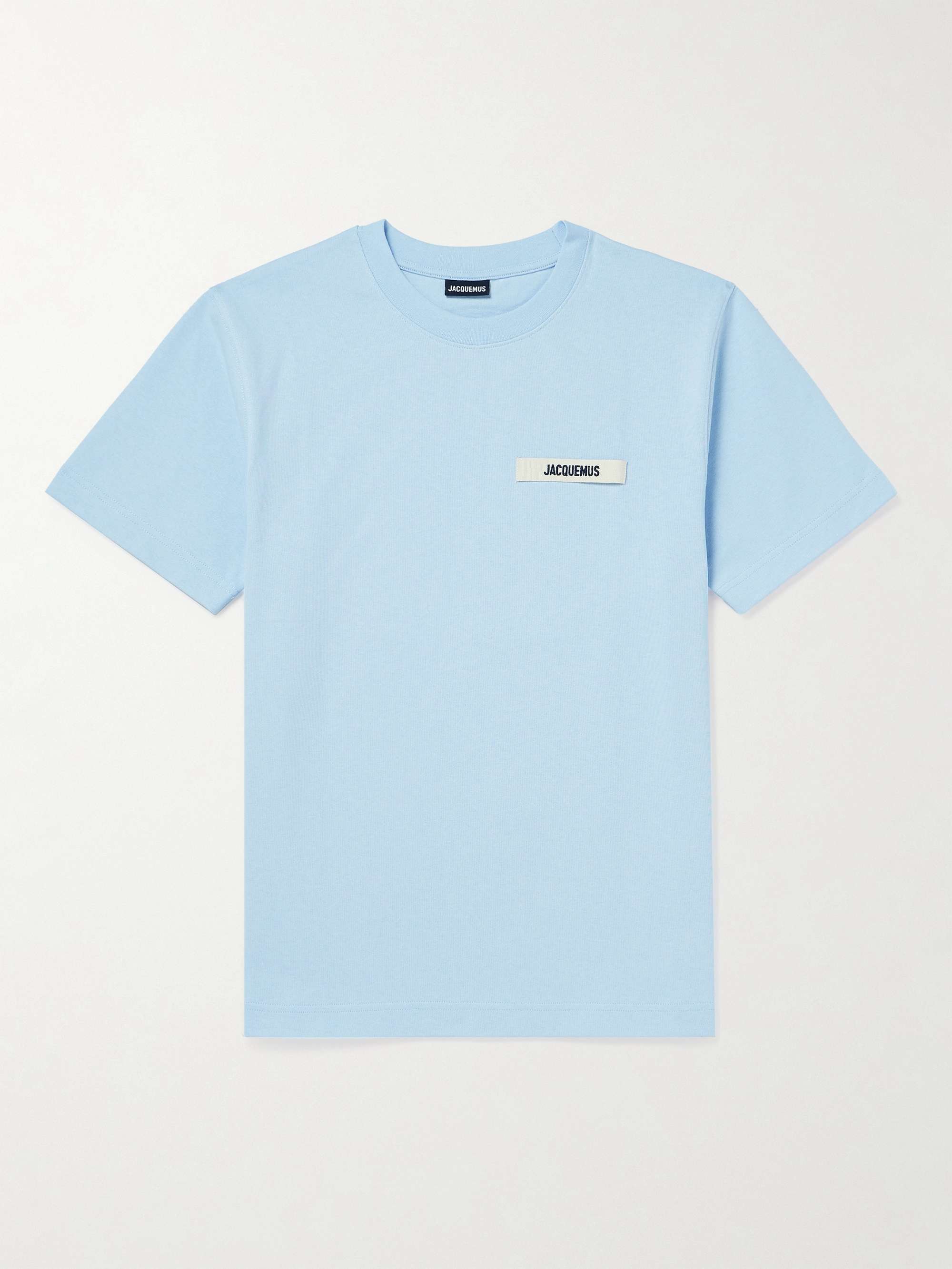 JACQUEMUS Grosgrain-Trimmed Logo-Embroidered Cotton-Jersey T-shirt for ...