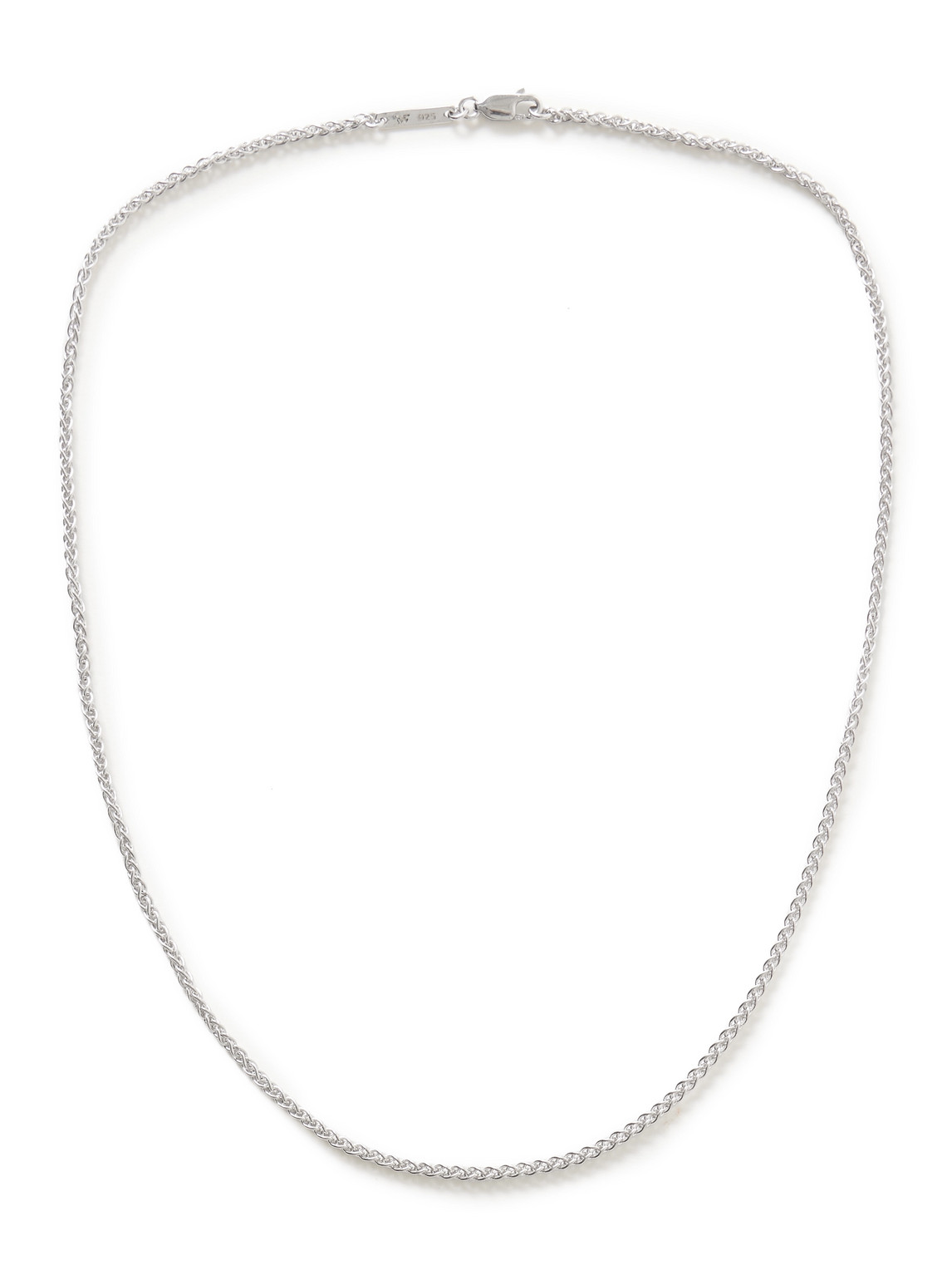 Tom Wood Spike Rhodium-plated Chain Necklace In Silver