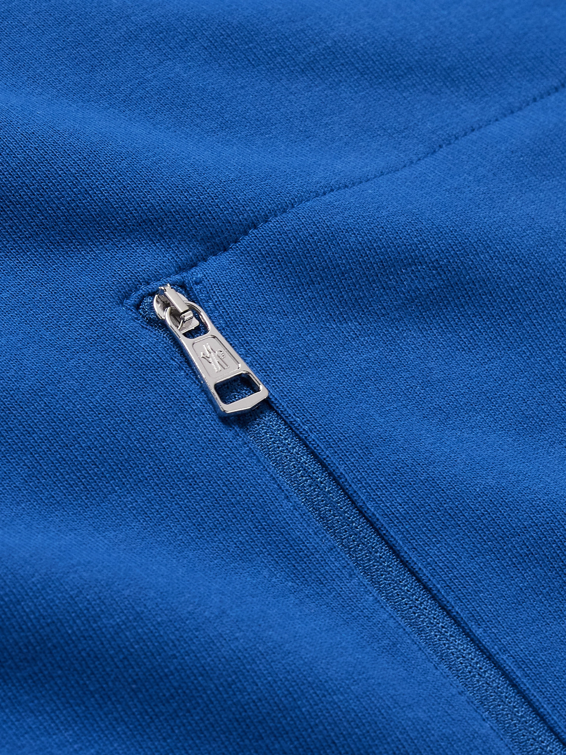 Shop Moncler Logo-appliquéd Cotton-jersey Sweatshirt In Blue