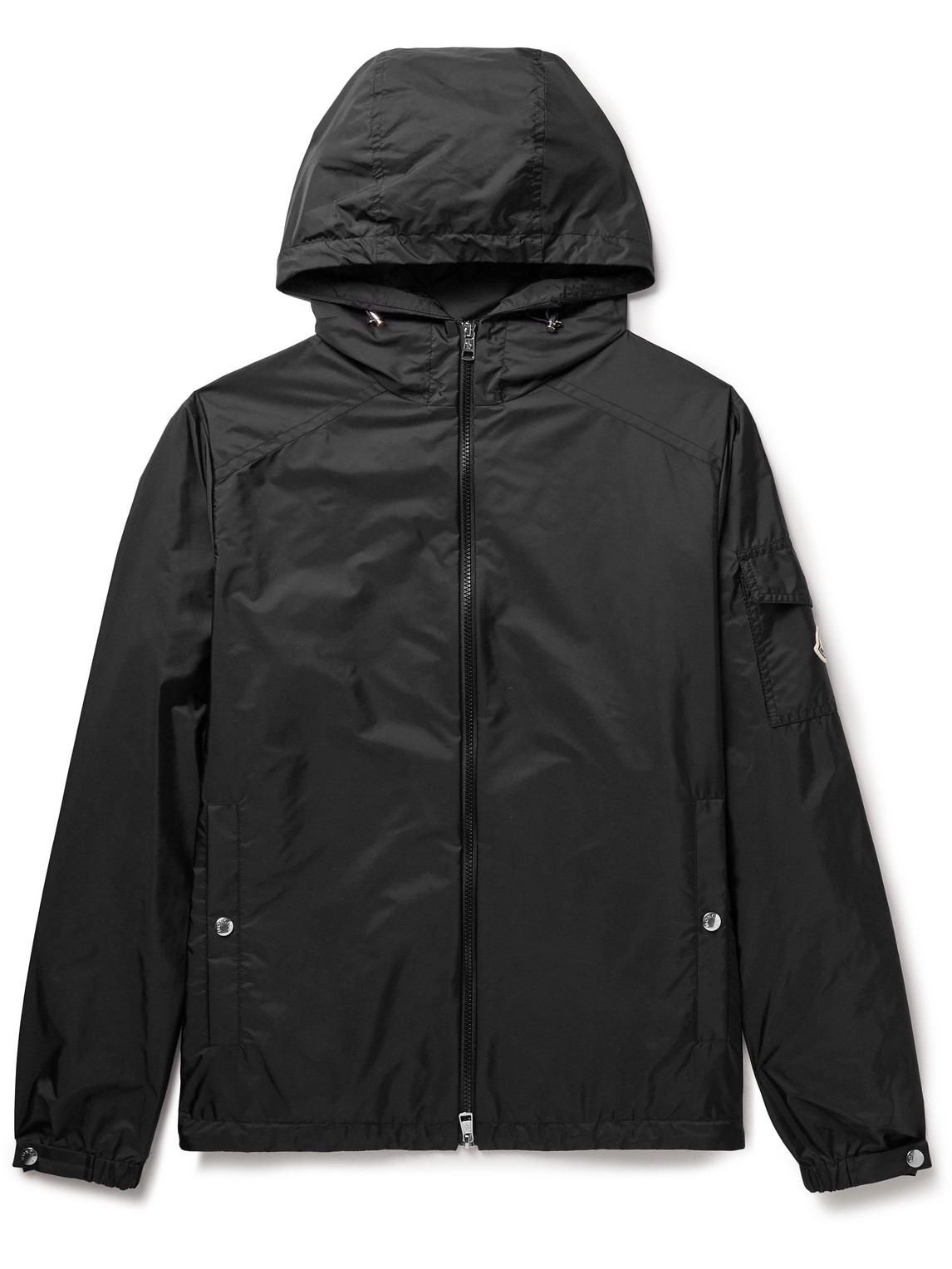 Moncler Etiache Logo-appliqued Shell Hooded Jacket In Black