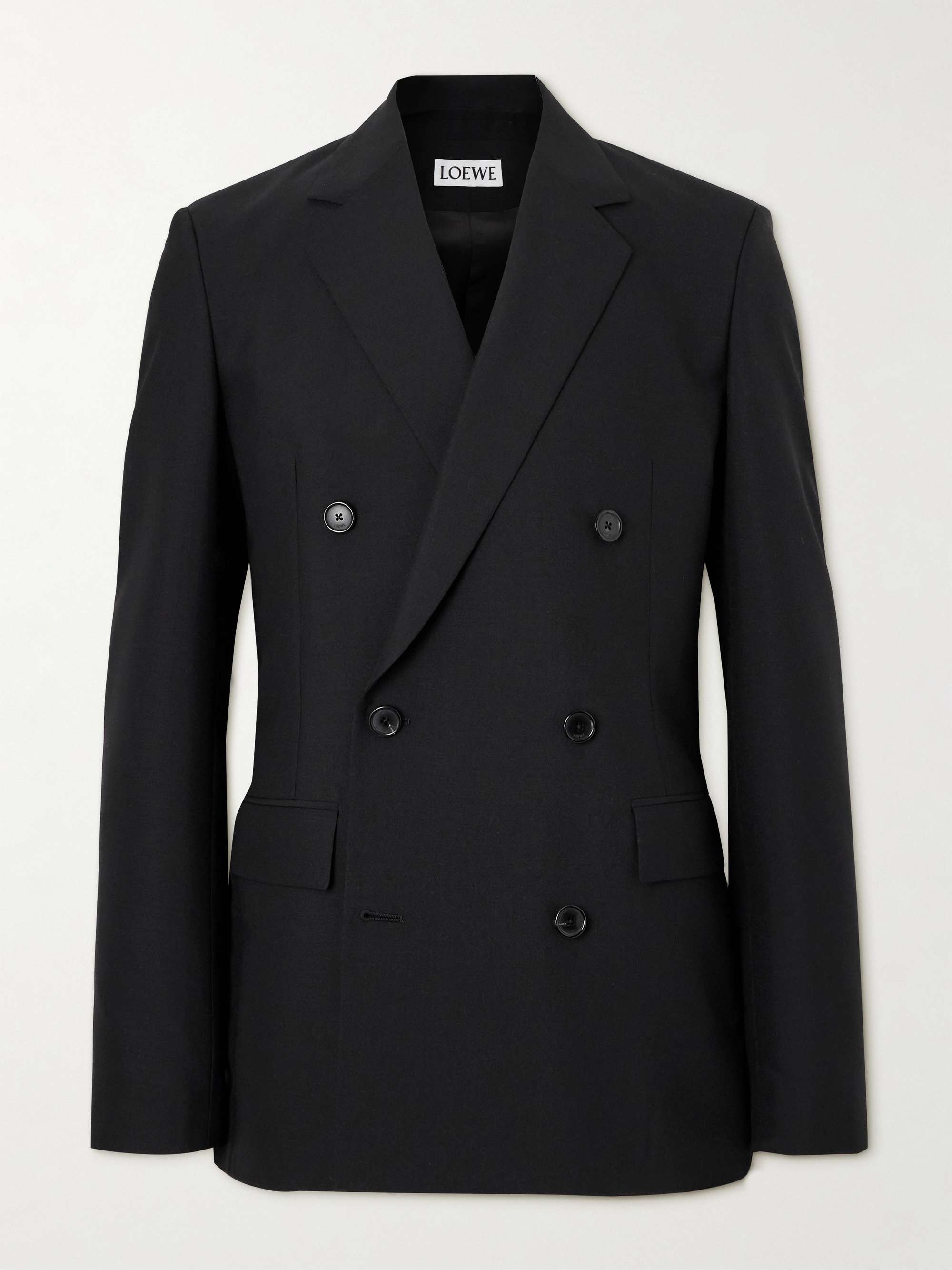 LOEWE Double-Breasted Wool and Mohair-Blend Suit Jacket for Men | MR PORTER