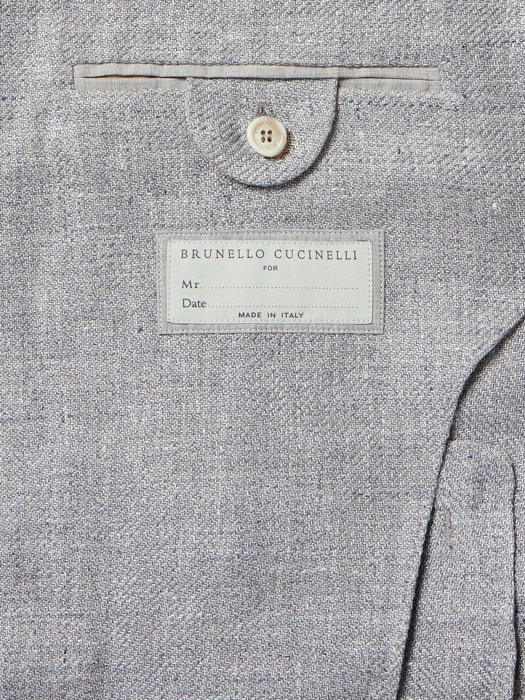 BRUNELLO CUCINELLI Linen, Wool and Silk-Blend Twill Blazer for Men | MR ...