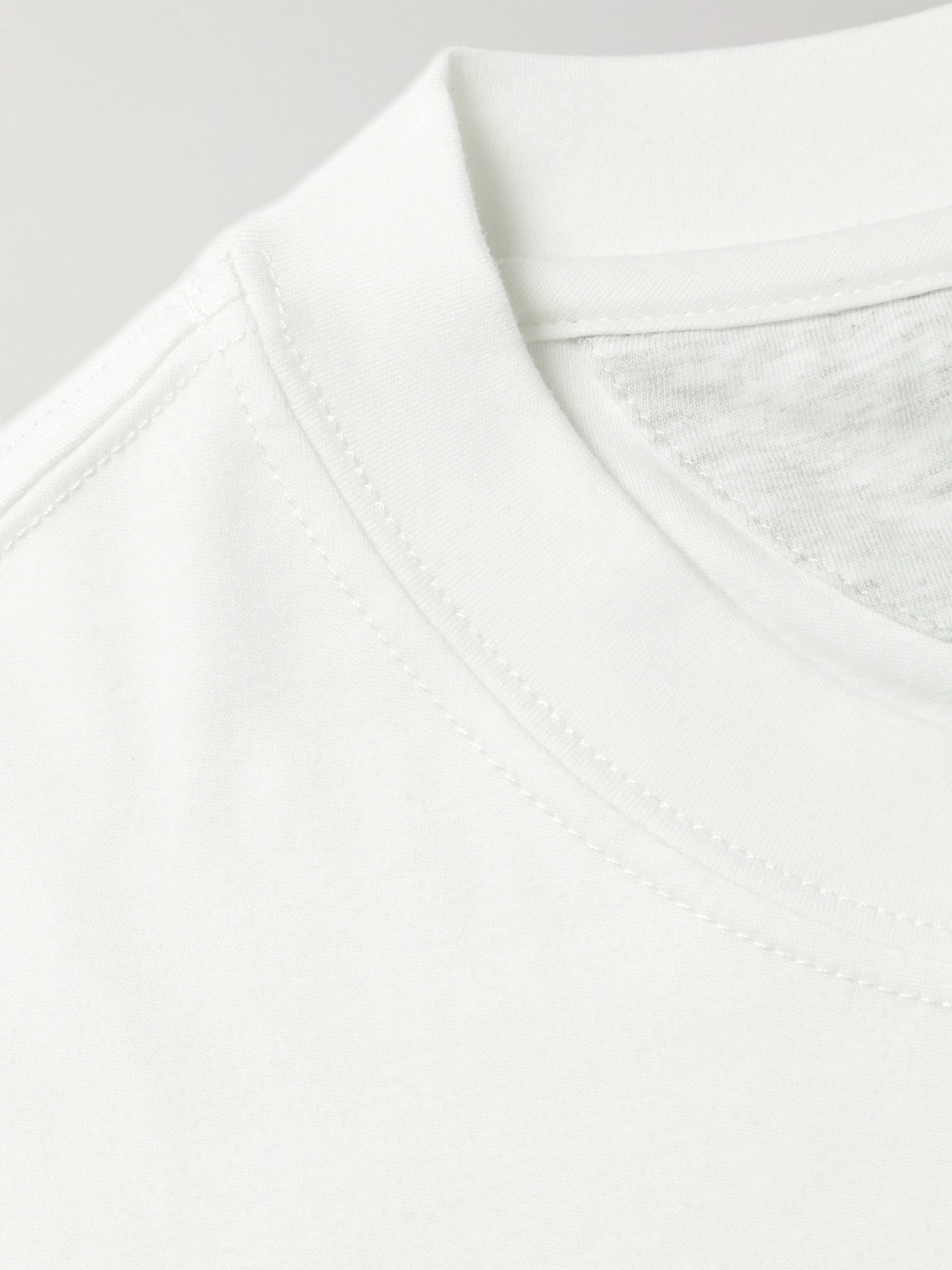Shop Brunello Cucinelli Cotton And Silk-blend Jersey T-shirt In White