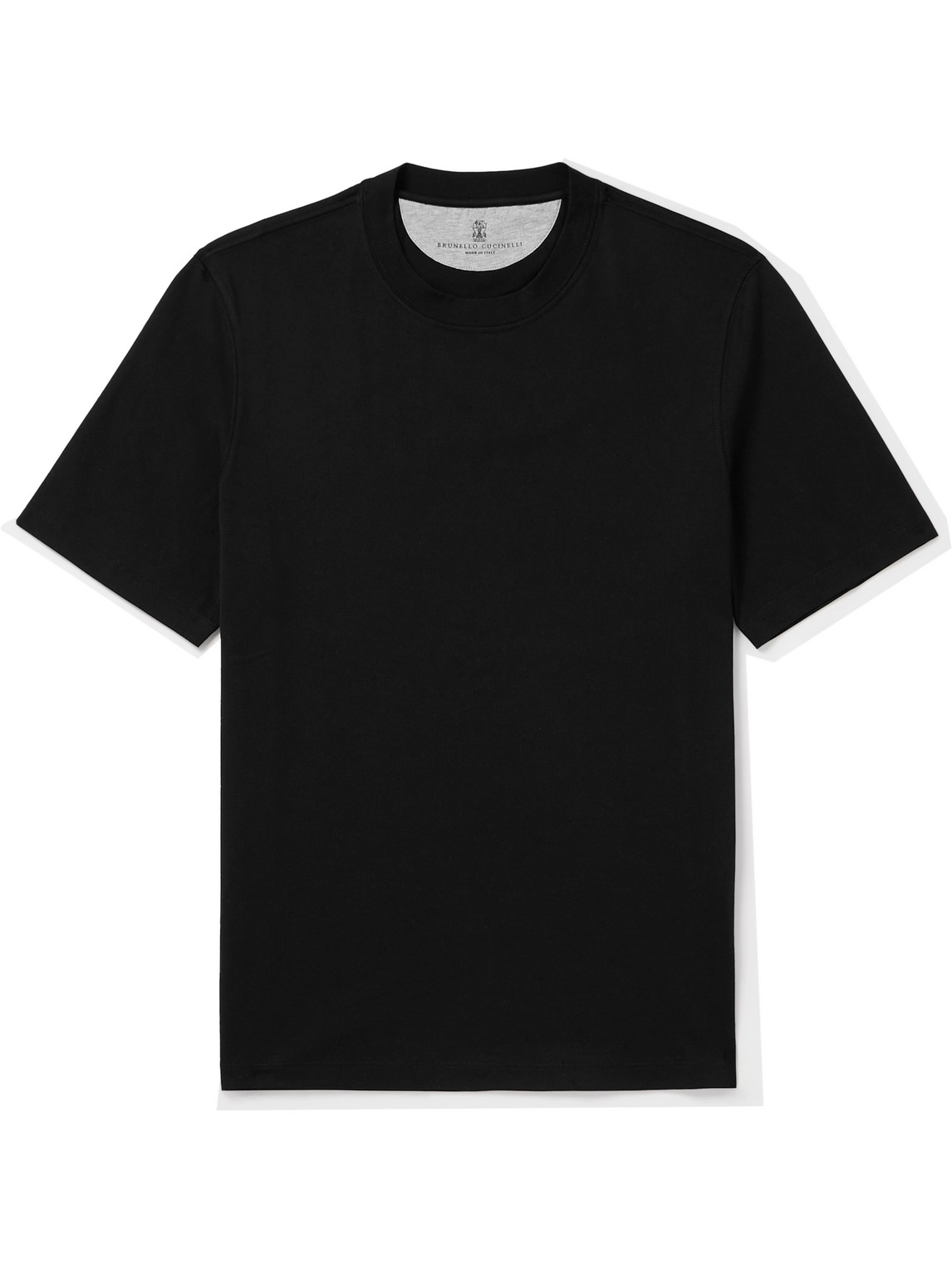 Brunello Cucinelli Cotton-jersey T-shirt In Black