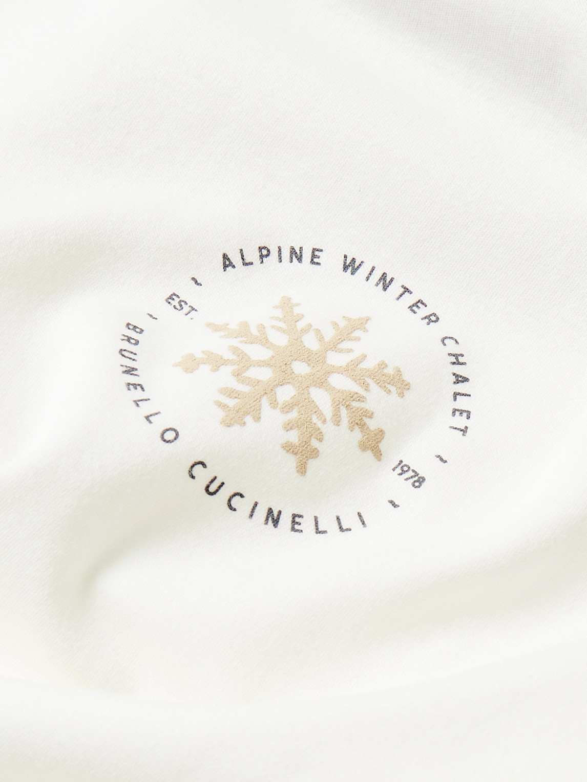 Shop Brunello Cucinelli Logo-print Cotton And Silk-blend Jersey T-shirt In White