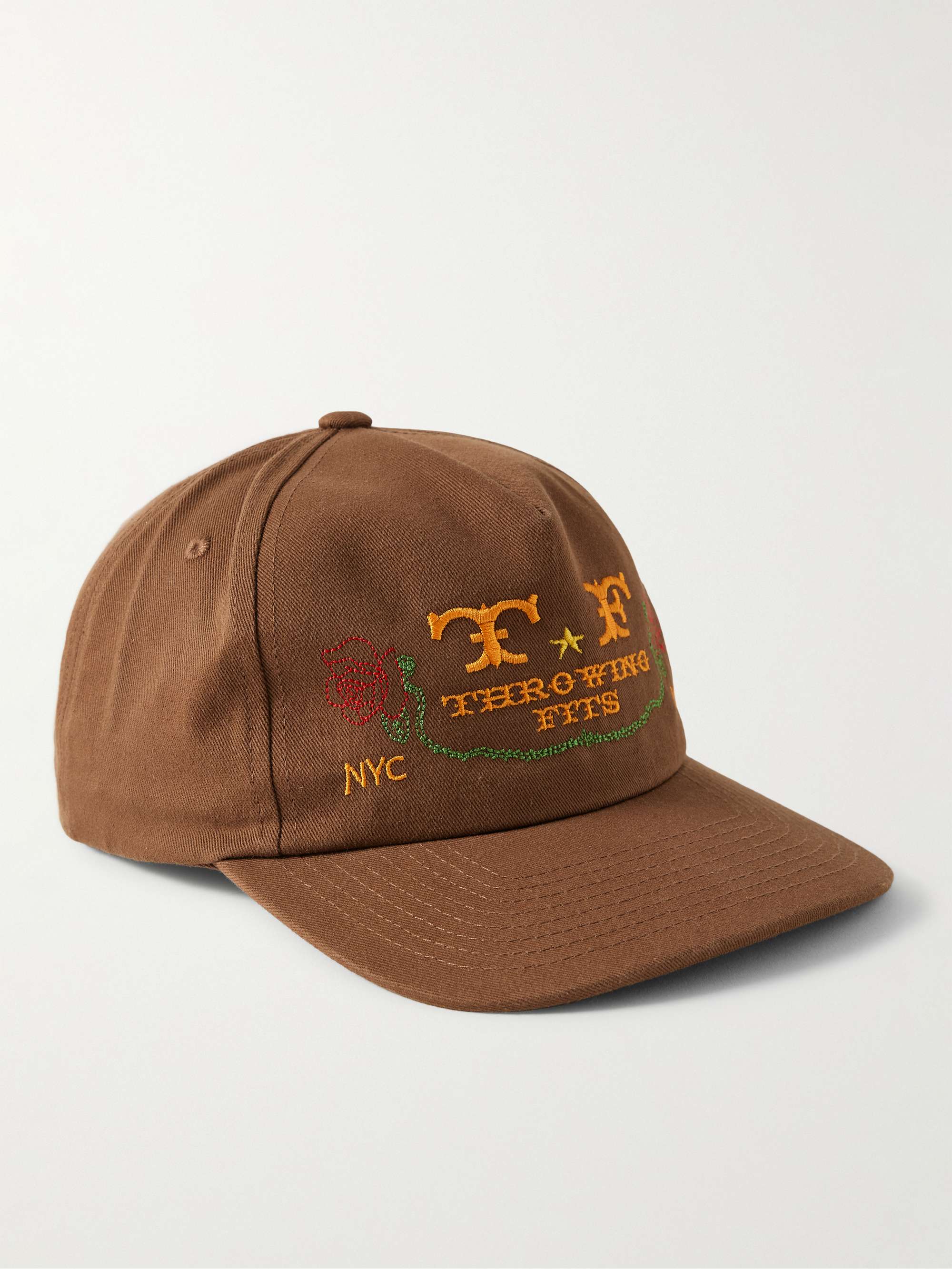 SMALL TALK + Throwing Fits Logo-Embroidered Cotton-Twill Baseball Cap for  Men | MR PORTER