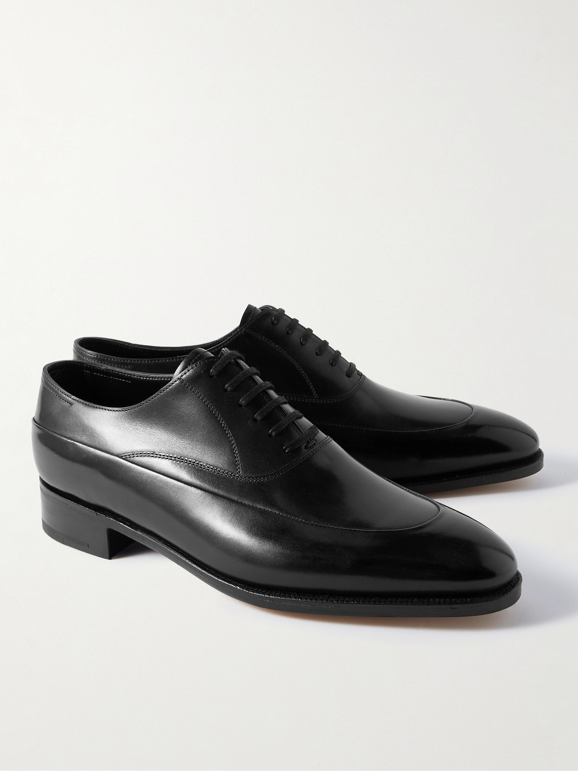 Shop John Lobb Edge Leather Oxford Shoes In Black