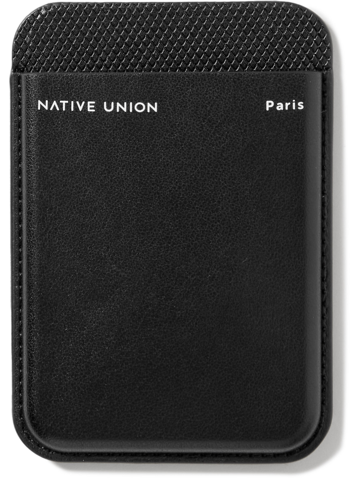 Native Union (re)classic Yatay Recycled Faux Leather Magnetic Wallet In Black