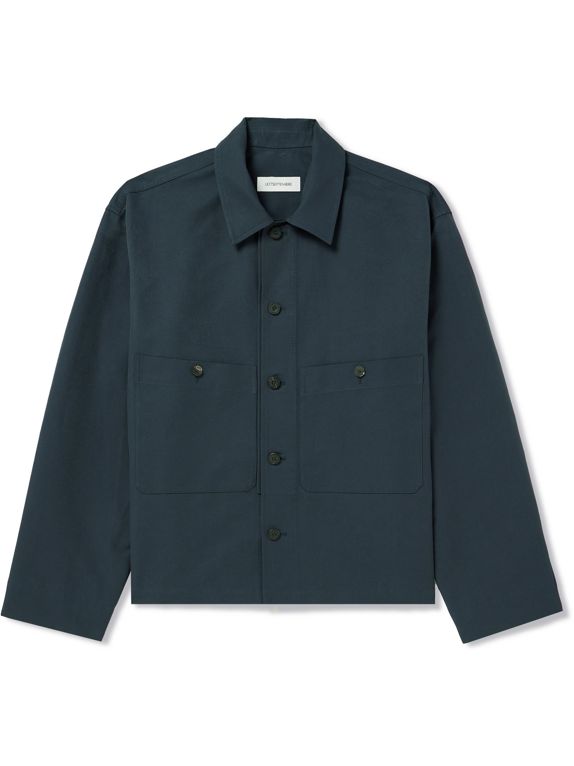 Shop Le 17 Septembre Cotton-blend Chore Jacket In Blue