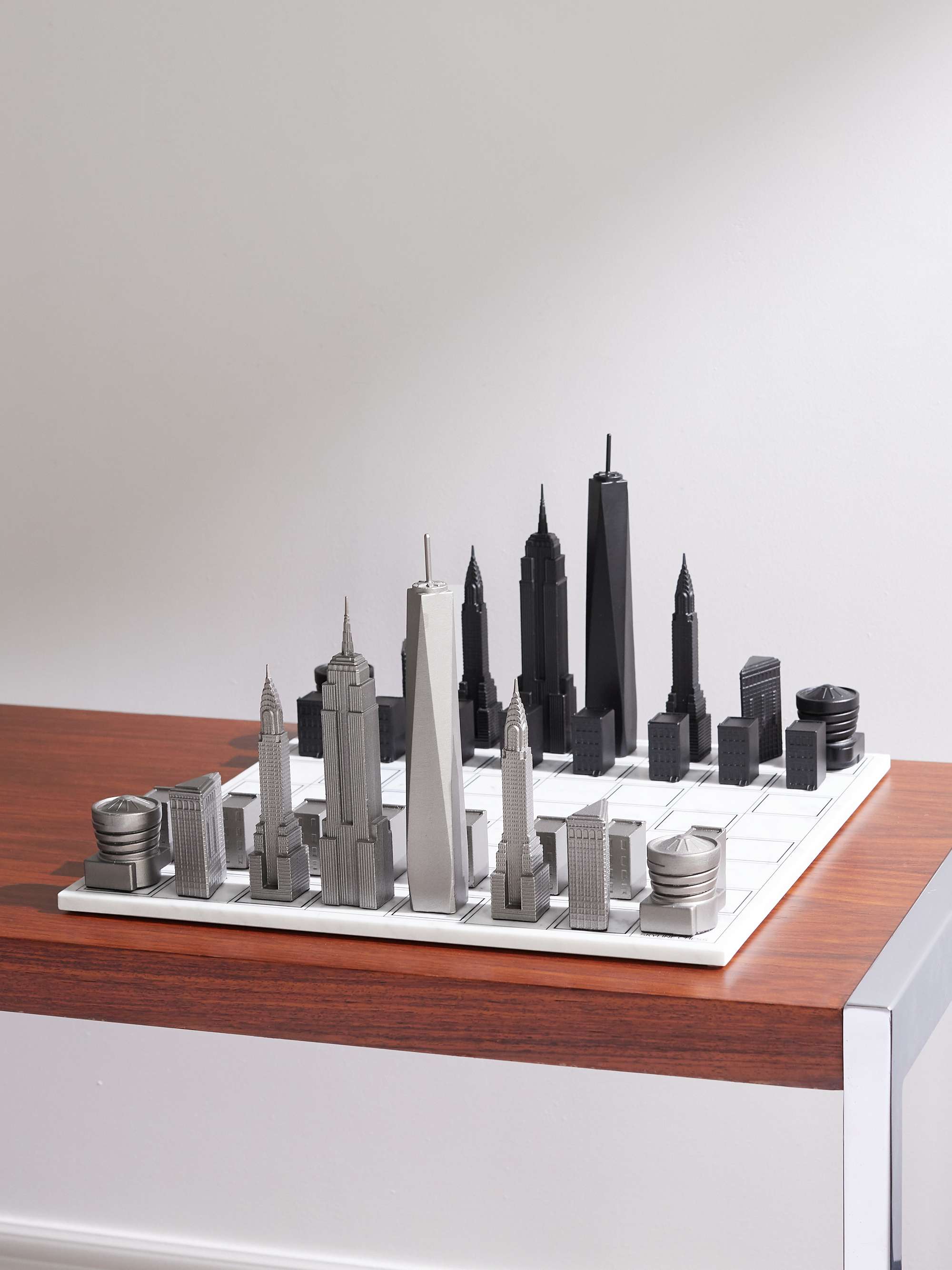 SKYLINE CHESS New York Edition Stainless Steel and Marble Chess Set for Men  | MR PORTER