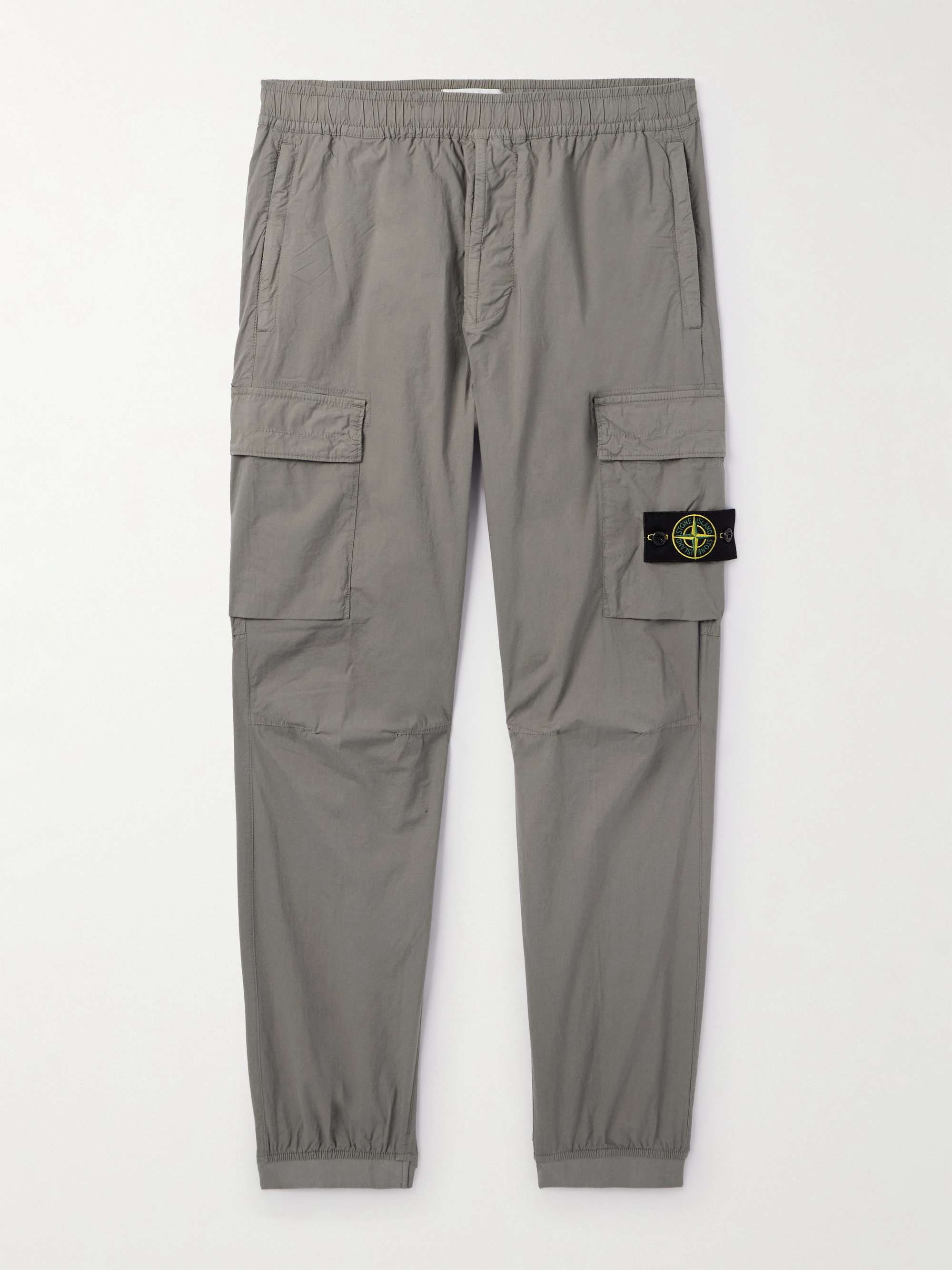 STONE ISLAND Tapered Cotton-Blend Cargo Trousers for Men | MR PORTER