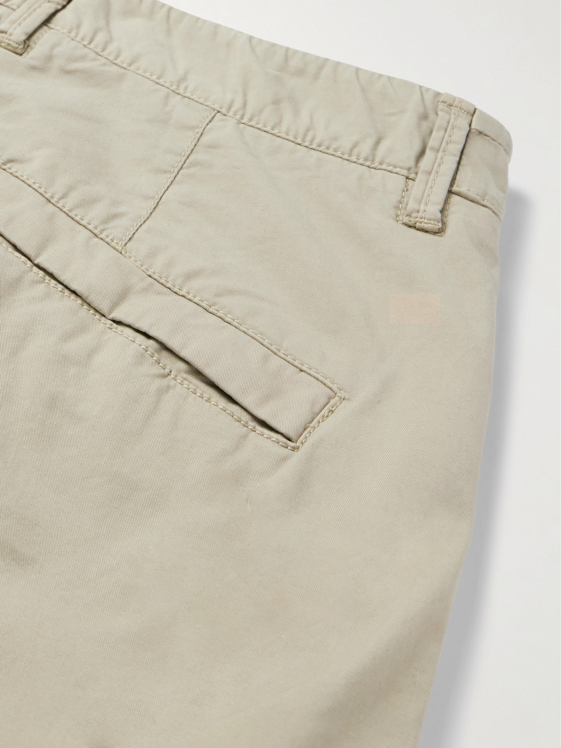 Shop Stone Island Straight-leg Logo-appliquéd Supima Cotton-blend Cargo Trousers In Neutrals